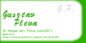 gusztav pleva business card